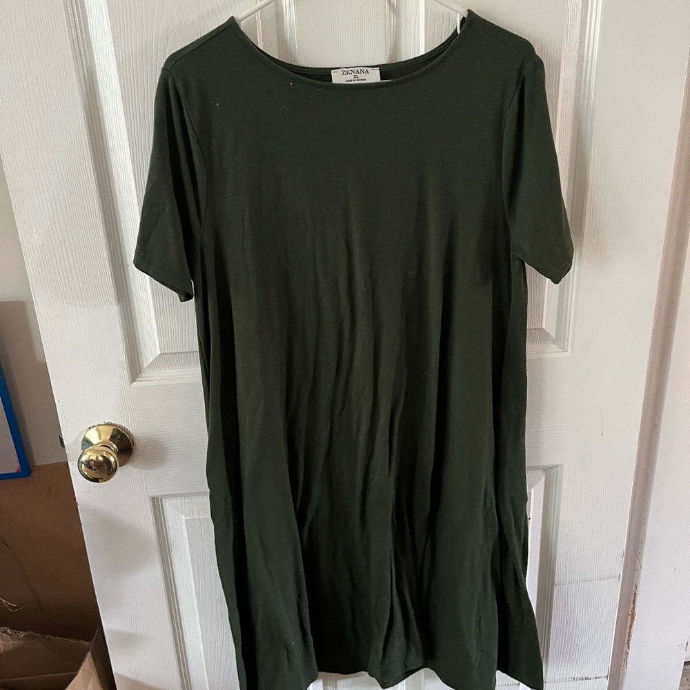 Zenana Hunter green dress size extra large with pockets!!